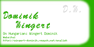 dominik wingert business card